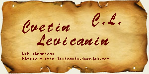 Cvetin Levičanin vizit kartica